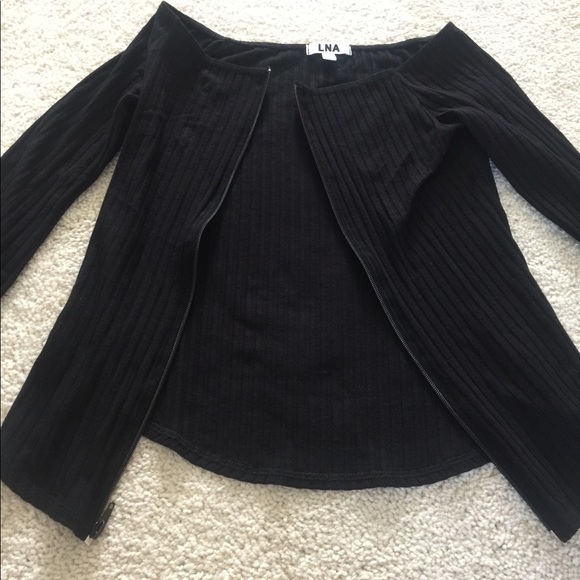 Black Zip up Cardigan/ sweater - Picture 5 of 7
